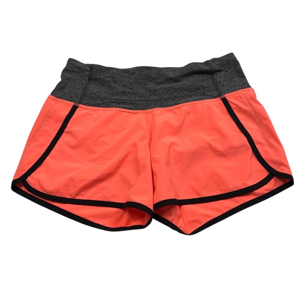 Lululemon Run Times Shorts in Grapefruit Orange 4" Inseam Size 2